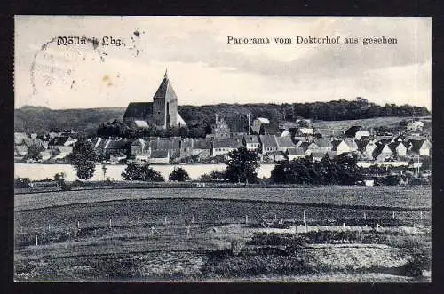 89748 AK Mölln Lauenburg 1907 Panorama vom Doktorhof aus gesehen