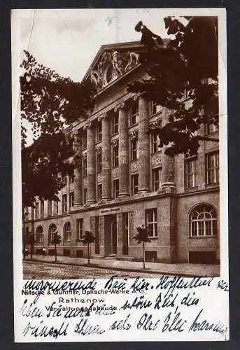 89878 AK Rathenow Nitsche & Günther Optische Werke Verwaltungsgebäude 1929