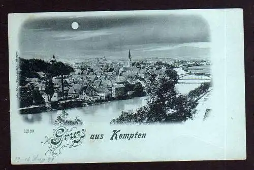 89762 AK Kempten Mondscheinkarte um 1900