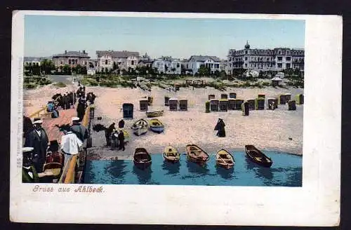 90891 AK Ahlbeck um 1900 Häuser Villen Reklame Dresden Nenke & Ostermaier Hochfe