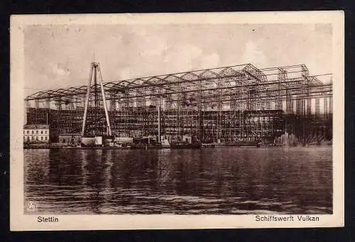 91257 AK Stettin Schiffswerft Werft Vulkan 1927