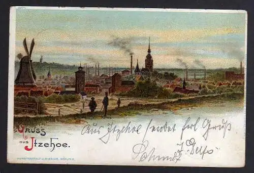 91619 AK Itzehoe Windmühle Mole 1898