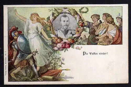 91038 AK Militär Krieg Die Waffen nieder ! um 1900