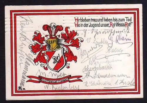 91364 AK Chemnitz Vivat, crescat, floreat!Studentika Rot Weiss Rot 1909