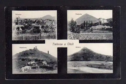 91483 AK Třebenice  Trebnitz Wostroy hazmburku Mileskova 1932