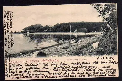 91267 AK Altheikendorf Alt Heikendorf 1904 Kitzeberg Häuser am Strand