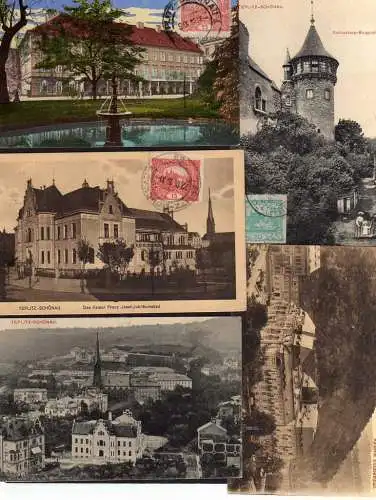 91494 5 AK Teplice Teplitz-Schönau Burggraben 1920 Elisabethbad 1915 Zensur Herr