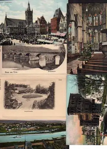92657 6 AK Trier Hauptmarkt Moselbrücke Amphitheater Porta Nigra