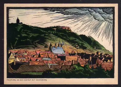 93453 AK Freyburg an der Unstrut Neuenburg CAWAR Bildkarte Künstlerkarte