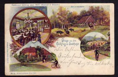 93962 AK Stadthagen Restaurant Oelkrug 1902 Sau- und Hirschpark