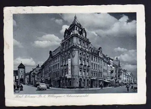 94792 AK Villingen Hotel Blume Post 1940 Schwarzwald