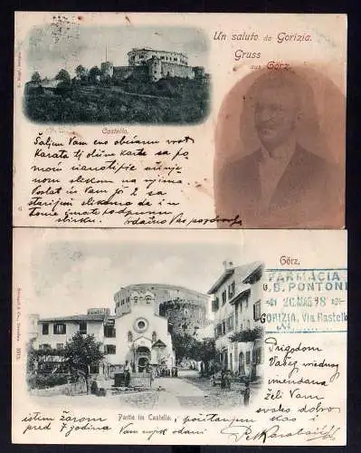 97534 2 AK Görz Gorizia Castello 1898