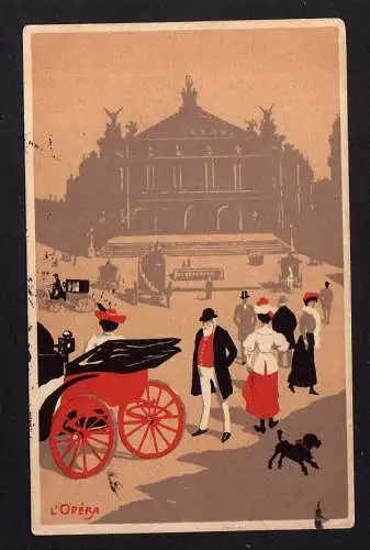 98439 AK Künstlerkarte L´Opera Oper