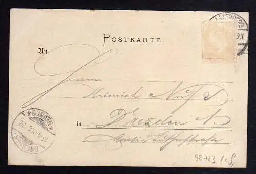 98723 AK Litho Vogtländische Schweiz Sommerfrische Hotel Steinicht Bahnhof 1901