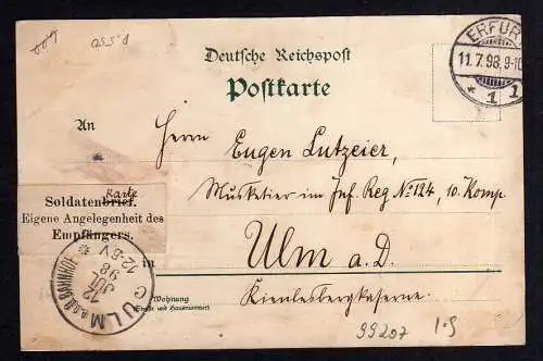 99207 AK Litho Thüringer Land 1898 Schwarzburg Rudelsburg Saaleck Wartburg Erfur