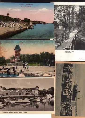 99422 3 AK Vegesack Bremen Strandlust 1912 Schloss Schönebeck 1920 Hafen Weser