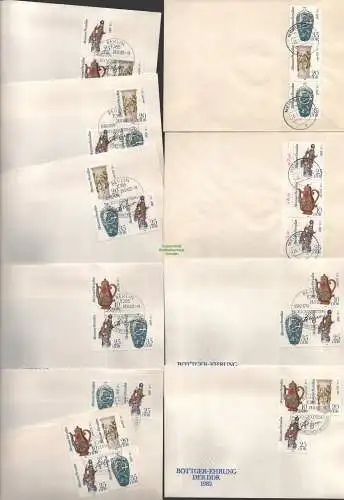 B-14630 17x DDR 1982 2667 - 2670 Meissener Porzellan Böttger Ehrung private FDC