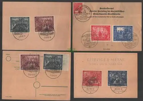 B-14648 Alliierte Besetzung SBZ Leipziger Messe 1947 SBZ 1949 Gedenkblatt