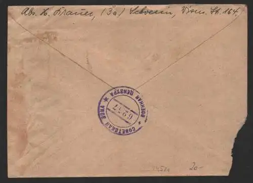 B-14521 SBZ Brief 2x 228 Sowjetische Zensur 6261 Wismar 4.11.48 nach Eutin 1948