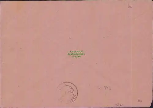 B-16452 Brief DR 9x 843 MeF Mehrfachfrankatur Berlin Spandau nach Radeberg 1943