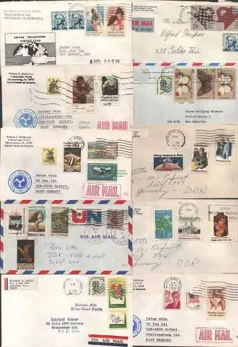 B-14759 20x USA Brief meist nach Ostdeutschland Erfurt Gotha 1980 1982 …