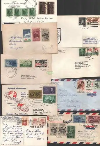 B-14755 15x USA Brief nach Ost- und Westdeutschland 1967 1972 1987  …