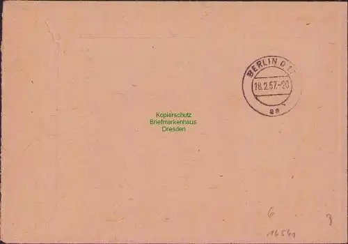 B-16541 DDR ZKD 6 Brief Berlin O17 VEB Weißensee Druckguß Liebermannstraße