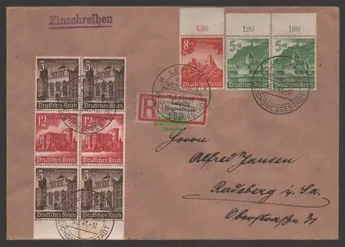 B-14772 Brief DR WHW Bauwerke ZD aus MHB SST Leipzig Ring Messehaus 1941 nach