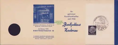 B-50070 gestaltete Seite Deutsches Reich Berlin 1938 Rundfunkhaus Zentrum