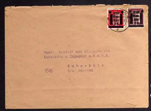 B036 Brief Deutschland Lokalausgabe Glauchau Bedarfsbrief 16.7.45