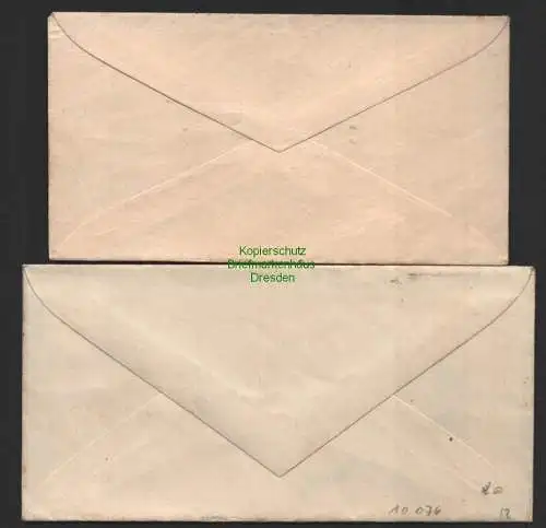 B10076 2x Brief Landpoststempel Adelshofen über Rothenburg ob der Tauber 1934