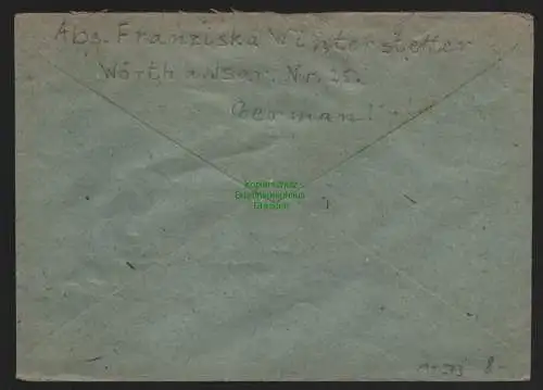 B10573 Brief BAZ Gebühr bezahlt 1946 Wörth a. Isar nach Landshut