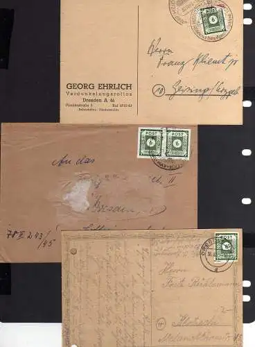 B1048 Brief Ostsachsen 43Aa MeF Fernbrief 2x EF Fernkarte