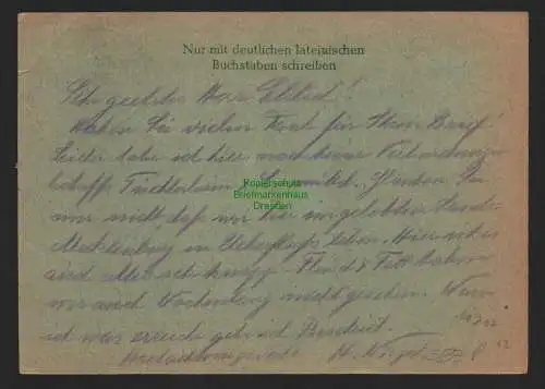 B11217 Ganzsache SBZ Mecklenburg 1945 Schwerin nach Dresden