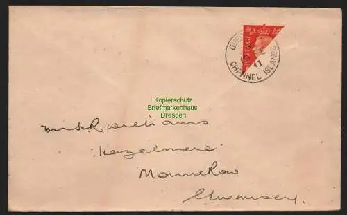 B11353 Brief Deutschland Besetzungsausgaben II. Weltkrieg Kanalinseln Guernsey