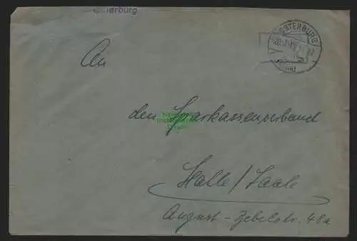 B11370 Brief SBZ Gebühr bezahlt Osterburg 1948