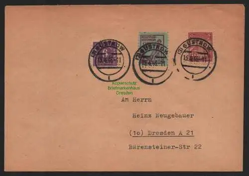 B11201 Brief SBZ Mecklenburg 1946 Güstrow nach Dresden