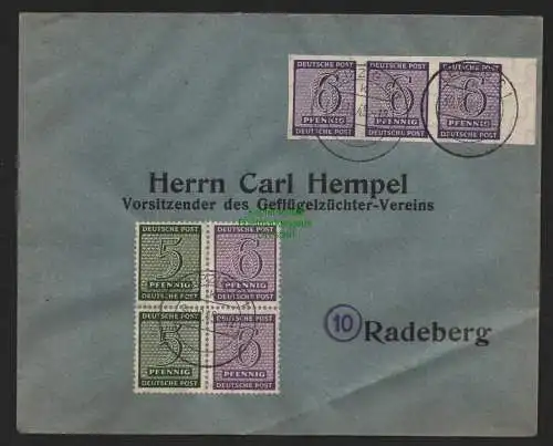 B11160 Brief SBZ Westsachsen  Leipzig 2x WZd 14 gepr. Ströh BPP 1945 a Großbogen