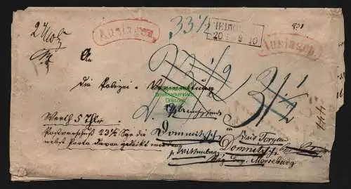 B11981 Medebach Auslagen Brief Werth 5 Thaler nach Dommitzsch