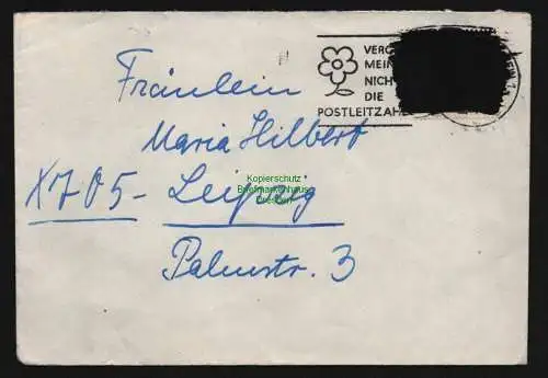B12604 DDR - BRD Postkrieg um 1965 Brief Neustadt Holstein Marke geschwärzt