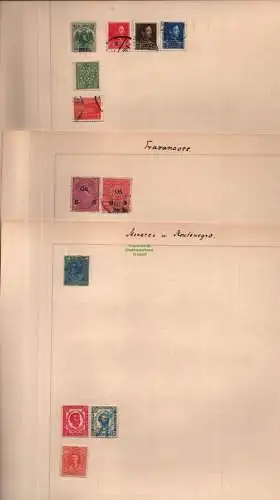 B12592 Albanien Travancore Monco Montenegro alt ungebraucht / gestempelt auf 3