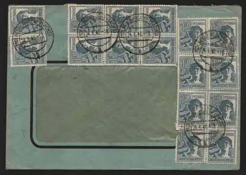 B12947 SBZ Brief Währungsreform Zehnfachfrankatur 1948 Neugersdorf 24.6. Ersttag