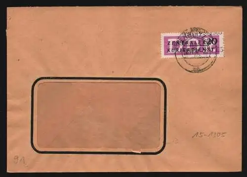 B13266 DDR Dienst ZKD 15 1305 Brief 1957 Görlitz VEB Waggonbau nach Biterfeld Ra