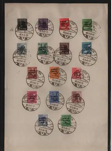 B13599 SBZ Maschinenaufdruck Gedenkblatt Leipzig Herbstmesse 1948 182 - 197