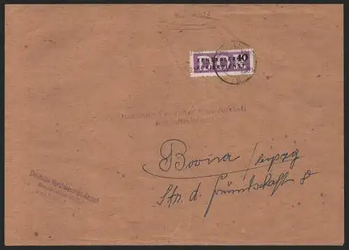 B14169 DDR ZKD Brief 1957 12 1309 Meißen  Deutsche Versicherungsanstalt an  Born