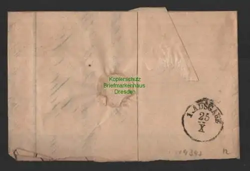 B14347 Sachsen 16 Dresden 1866 Briefteil mit Inhalt nach Olbersdorf bei Zittau