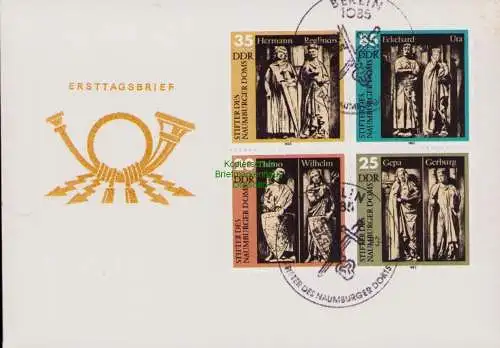 B15157 DDR 1983 Brief 2808 - 2811 Stifter des Naumburger Doms umgekehrter ZD