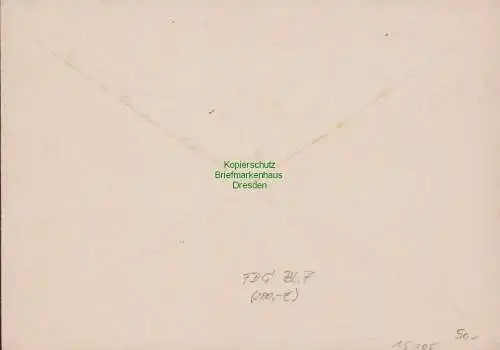 B15105 DDR FDC 1950 Block 7 Debria Block 26.8.50