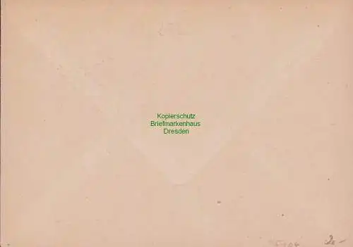 B15106 DDR 272 Marke aus Block 7 auf Umschlag 1950 DEBRIA SST