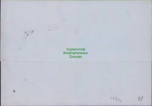 B14902 Sachsen 15 Faltbrief ohne Inhalt 1866 Bahnhpost Hainsberg Deuben Freiberg
